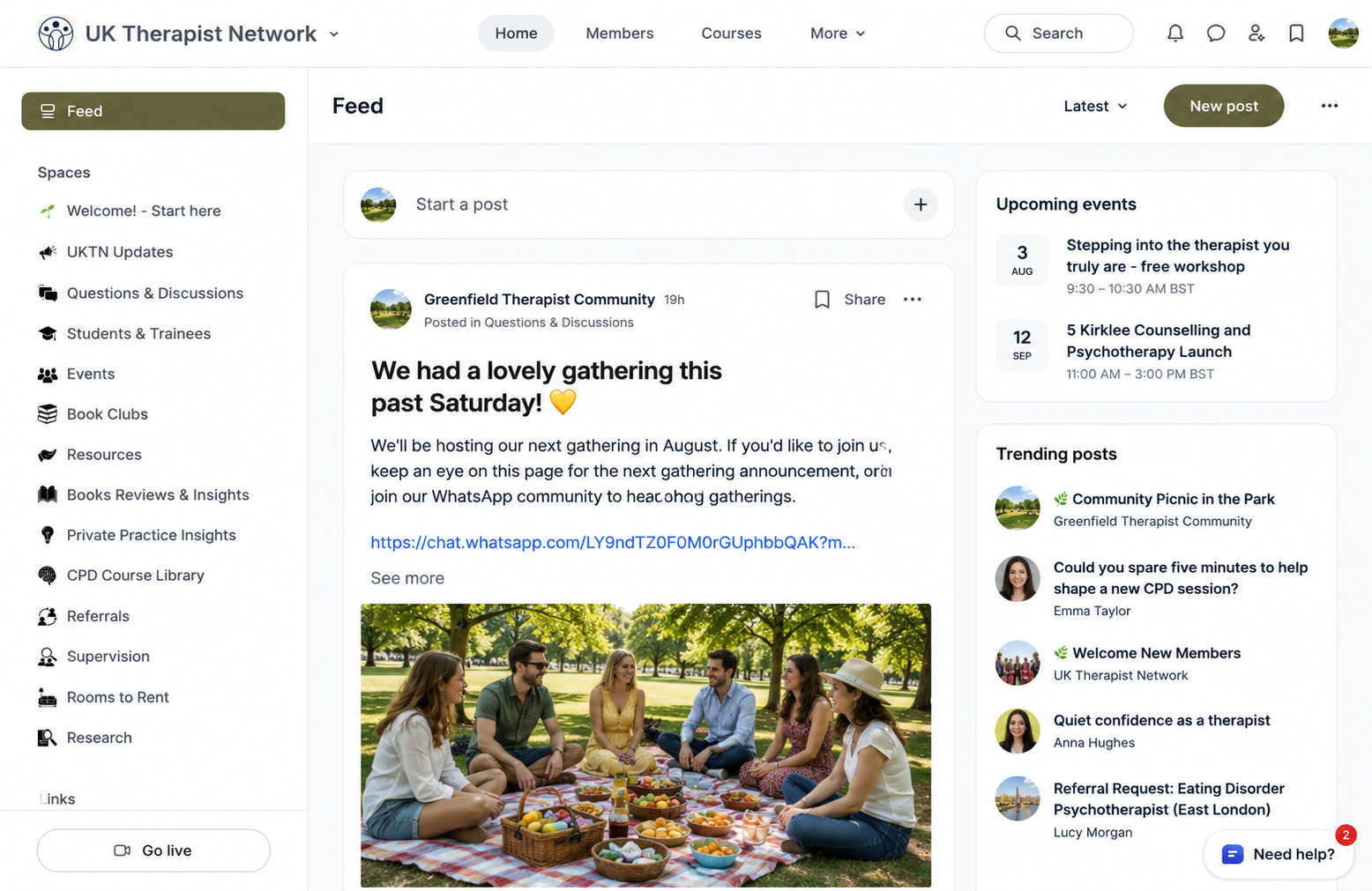 UK Therapist Network community